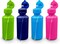 4E's Novelty 4 Pack Kids Water Bottles 18oz – BPA-Free, Reusable Plastic Bottles with Strap
